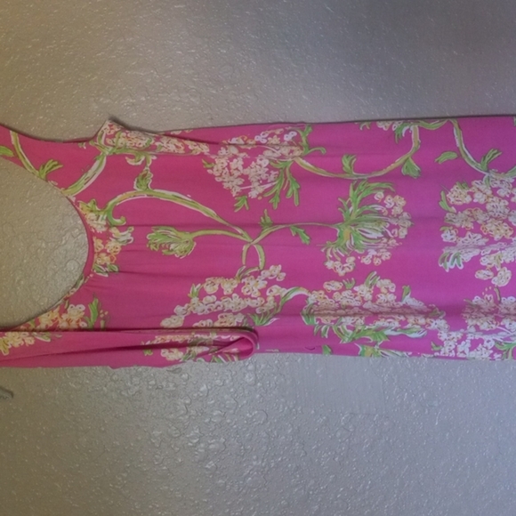 Lilly Pultizer Dress Pink Silk  XS - Picture 2 of 10
